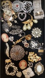 Mixed Lot Of Vintage And Costume Jewelry Pins