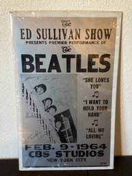 Beatles Concert Promo Poster Signed Print