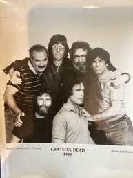 Grateful Dead 1985 Photograph Promo By Bob Seidemann With COA