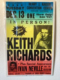 Keith Richards 1988 Kaiser Convention Center Promo With COA