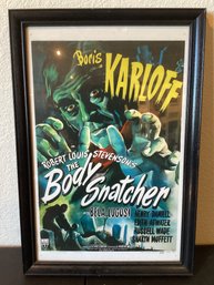 Framed Body Snatcher Movie Poster Boris Karloff 45/85 Morgan Litho Corp