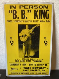 BB King 1956 Concert Promo Poster