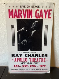 Marvin Gaye Apollo Theater New York 1979 Concert Promo Poster