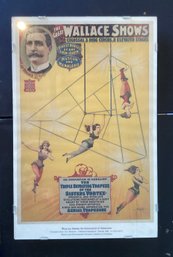 The Great Wallace Shows Vintage Circus Poster Trapeeze