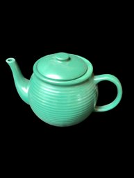 Vintage Green Ceramic Tea Pot