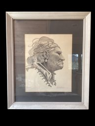 Navajo Sketch By  Ray Artigoe