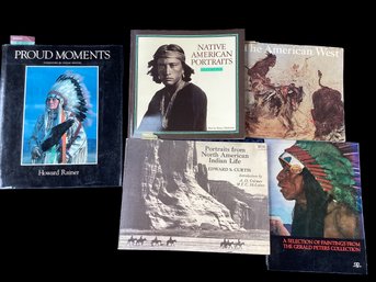 Lot Of 5 Native American Coffee Table Books