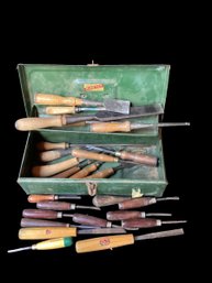 Box Of Vintage Woodworking Tools 25 Pieces