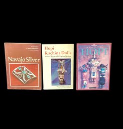 Lot Of 3 Paperback Books, Hopi, Kachinas, Navajo Silver