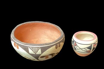Vintage Native American Pottery Lot Of 2