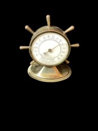 Vintage Martin And Turner Nautical Brass Thermometer