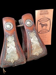Set Of Embossed Stirrups With Silver  Embellishments