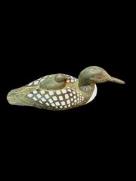 Carved Wood Duck Decoy Signed