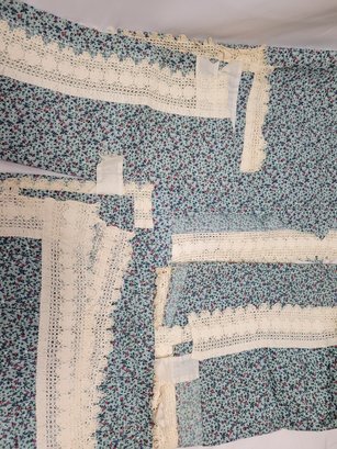 Vintage Lined Fabric With Lace