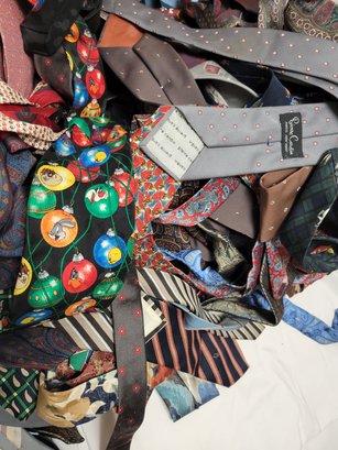Large Lot Of Ties - Dior, Cardin, And More