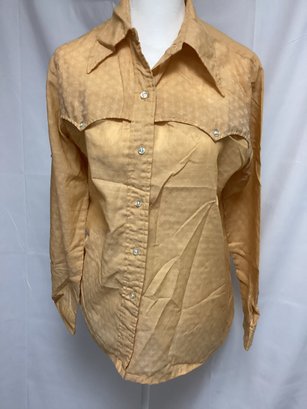 1960s Stuffed Shirt Company Woven Cowboy Style Button Down Shirt