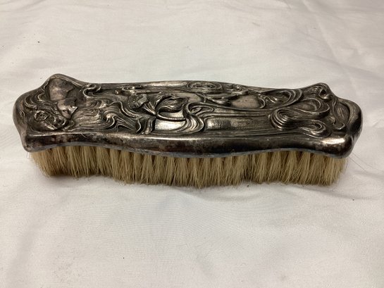 Victorian Art Nouveau Flowing Hair Repousse Brush