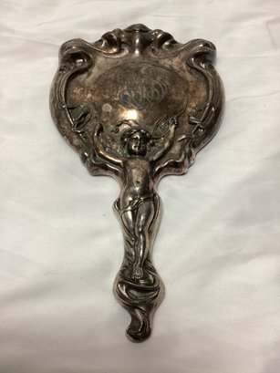 Derby Silver Victorian Cherub Nouveau Vanity Hand Mirror