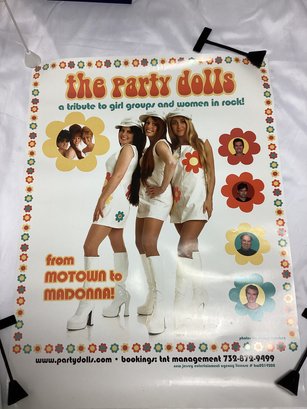 Vintage The Party Dolls From Motown To Madonna Concert Poster