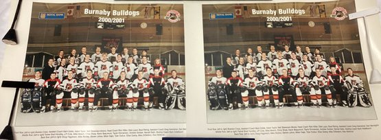 Two Burnaby Bulldogs Hockey Team Posters