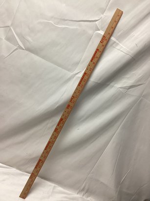 Vintage Advertising Wooden Measuring Stick