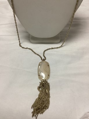 Kendra Scott Signed Precious Stone Pendant Necklace