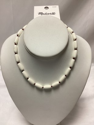 Madewell White Beaded Necklace - NWT