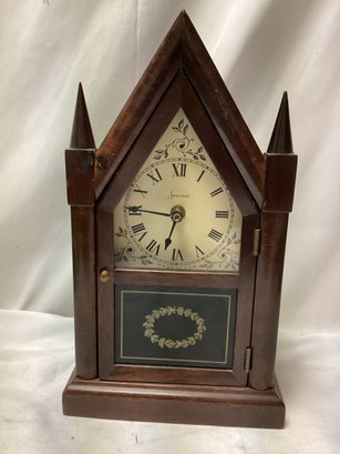Sessions Wooden Steeple Mantle Clock