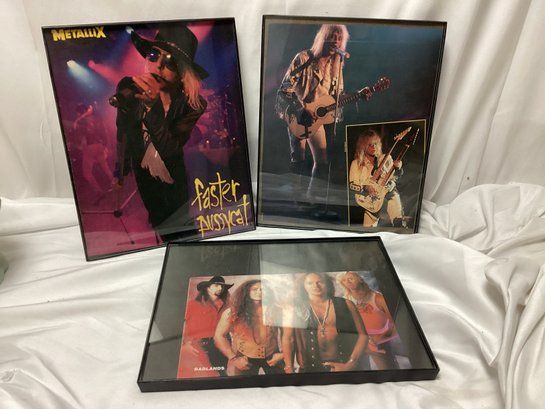80s Rock Band Posters - Metallix, Badlands, Cavazo