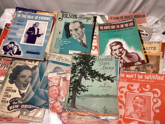 Huge Lot Of Vintage Sheet Music