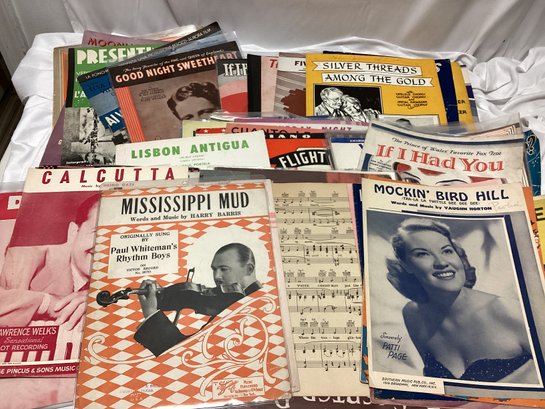 Huge Lot Of Vintage Sheet Music