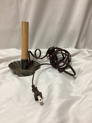 Antique Portable Lamp On Aluminum Holder