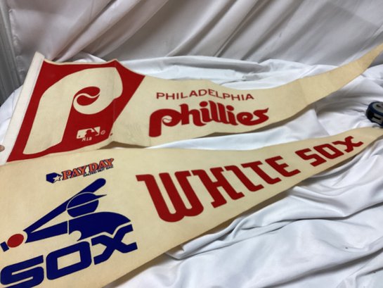 Vintage Philadelphia Phillies And Chicago White Sox Pennant