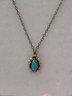 Vintage Sterling Silver Necklace With Turquoise Stone