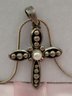 Silpada Sterling Silver Religious Cross With Pearl Center And Sterling Silver Chain