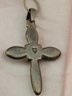 Silpada Sterling Silver Religious Cross With Pearl Center And Sterling Silver Chain