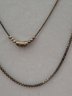 Two Sterling Silver Box Chain Necklaces