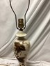 Antique Hand Painted Floral Lamp