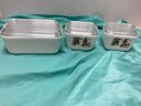 Pyrex Vintage White Early American Refrigerator Dish - Lot Of 3