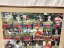 Framed Uncut Baseball Cards - Some Have Autographs