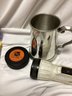 Eastern Airlines Flashlight, Hockey Puck, Donruss Baseball Cars, Pewter Cup