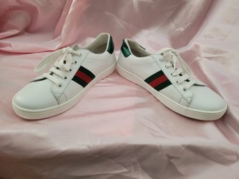 Authentic Gucci Ace White Leather Sneakers