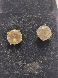 Large Stone Pierced Earrings