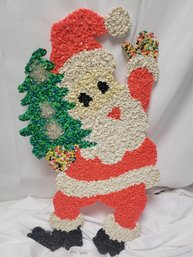 Vintage Melted Popcorn Santa Decoration