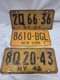 Vintage New York License Plate Lot