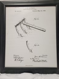 J.w. Bowman Hand Garden Cultivator Framed Lithograph