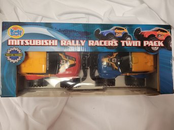 Mitsubishi Rally Racers Twin Pack Toy Trucks - New In Box