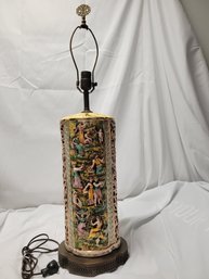 Vintage Reticulated Porcelain Lamp