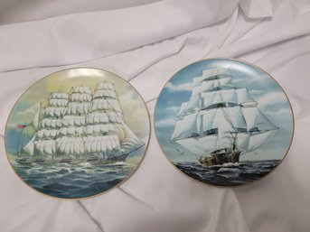 Lot Of 2 Sailing Ships Collector Plates