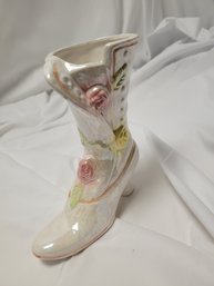 Porcelain Lusterware Victorian Shoe